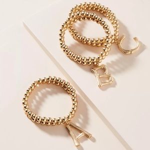 Anthropologie Monogram M Beaded Bracelet